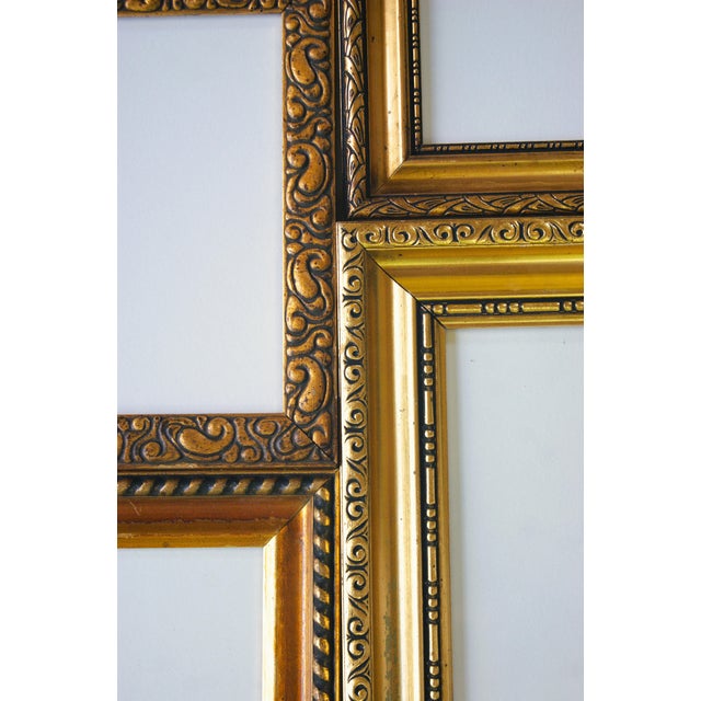 Collection of 11 Antique Gold Frames - Early 1900 - With Flexible Tabs and Backing Board For Sale - Image 11 of 14