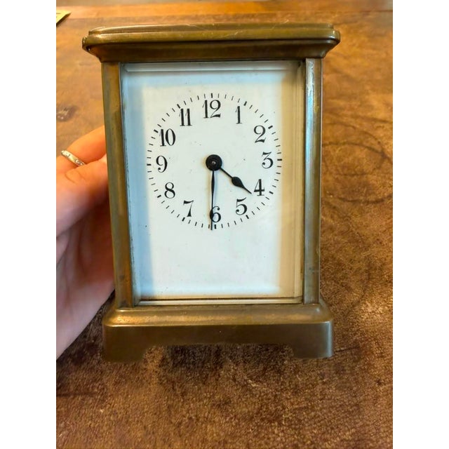 French French Late 19th Century Carriage Clock, Brass Case, Circa 1890 For Sale - Image 3 of 16