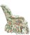 Hickory Chair Furniture Company Vintage Hickory Chair Tufted Lounge Chair on Casters in Botanical Print For Sale - Image 4 of 17