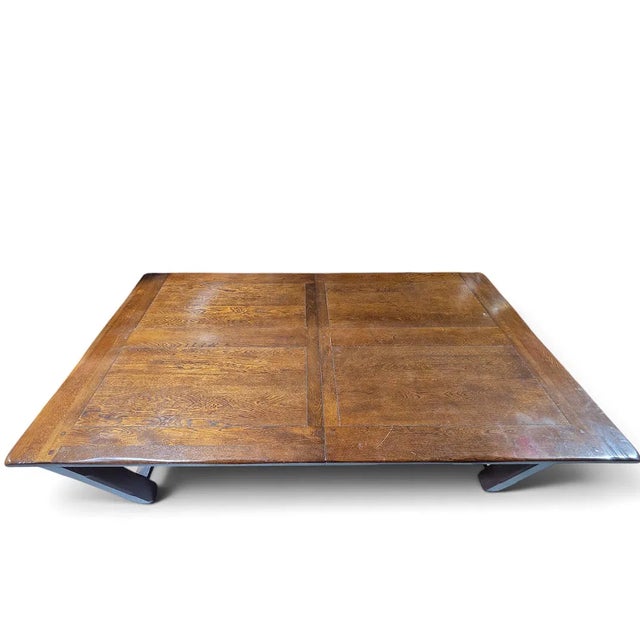 This large 88 inches Solid Oak Kitchen Refractory Dining Table is a beautifully crafted antique piece perfect for any...