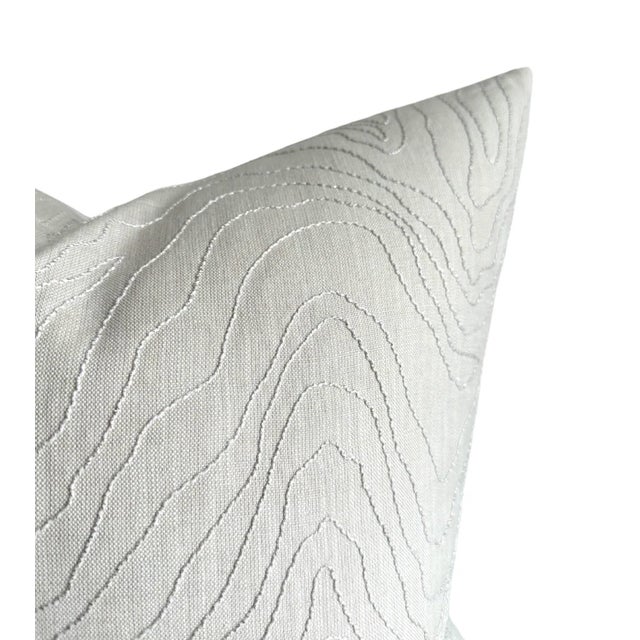 ⭐️ Ships Same Business Day On the Front: Formation Woven Fabric On the Back: Coordinating Ivory Linen Fabric All pillow...