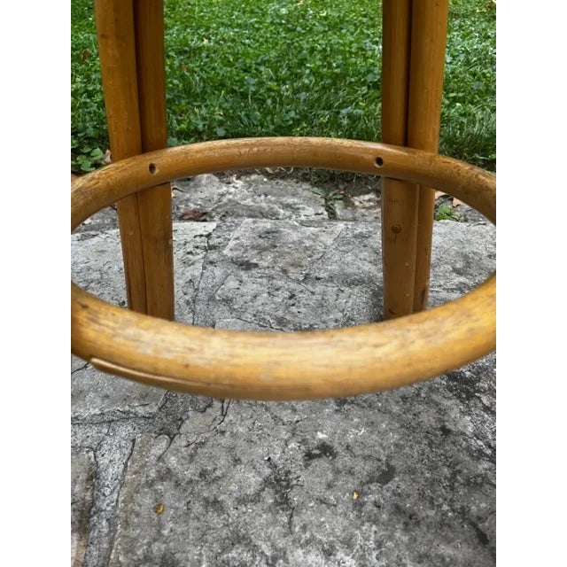 Mid 20th Century Paul Frankl Attributed Bamboo Stools - Set of 3 For Sale - Image 10 of 12