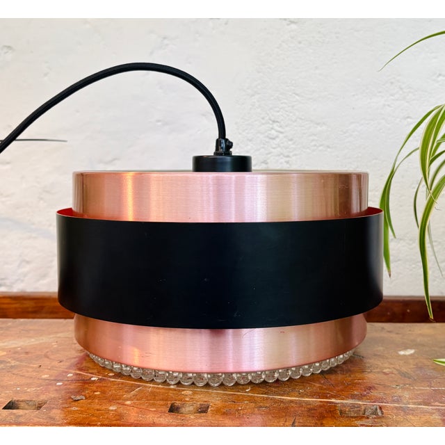 Saturn Pendant Lamp in Copper and Black Metal by Jo Hammerborg for Fog & Mørup, 1960s For Sale - Image 9 of 14