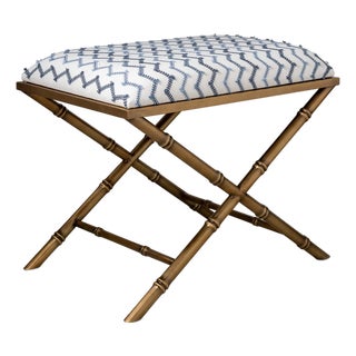 Lauderdale Brass Bamboo Leg Bench, Mozzi For Sale