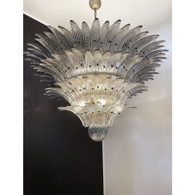 Palmette Ceiling Light with Smoked Glasses, 1990s For Sale - Image 6 of 18