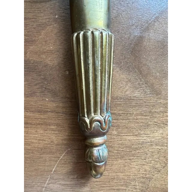 Metal Solid Cast Bronze Sconces - a Pair For Sale - Image 7 of 8