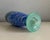 Glass Blue & White Swirl Handmade Art Glass Vase For Sale - Image 7 of 8