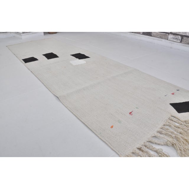 Vintage Antique Hemp Kilim Rug For Sale - Image 9 of 10