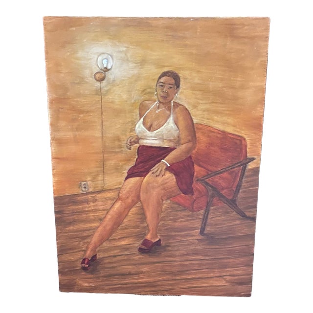 Contemporary Oil Painting of Woman Titled “Ayanna” by Chelsie Kirkey 2023 For Sale
