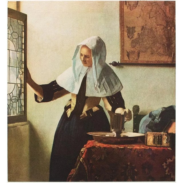 1950s After Jan Vermeer, "Woman at the Casement" Full-Color Print For Sale - Image 10 of 10
