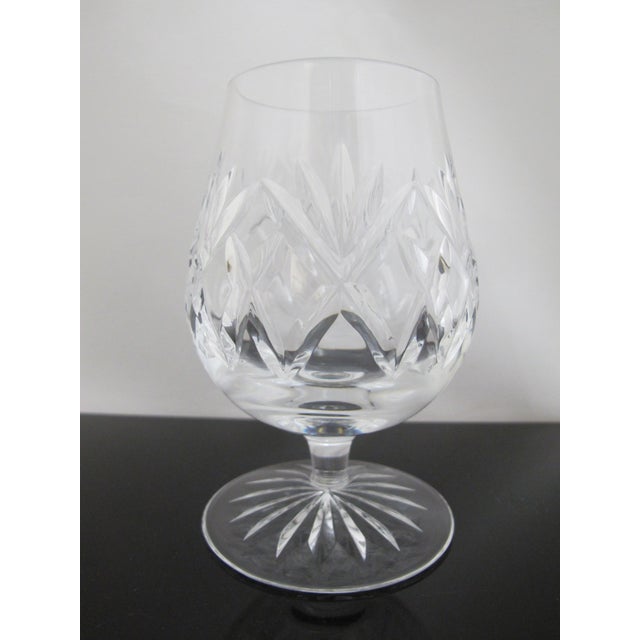 Late 20th Century Waterford Crystal Monaghan 4 5/8" Brandy Glass Snifter Pair Unused Original Box For Sale - Image 5 of 10