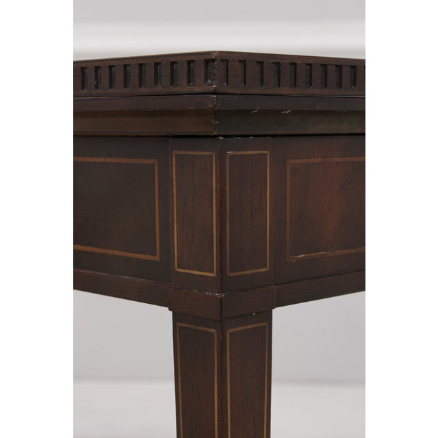 English Style Flip Top Mahogany Game Hall Table For Sale - Image 13 of 16