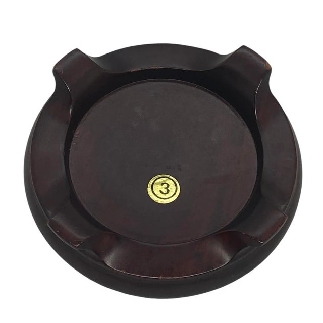 1960s Vintage Ferro & Lazzarini Murano Italy Flower Garden Glass Paperweight With Round Wood Stand For Sale - Image 5 of 12