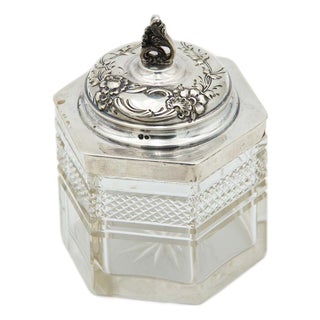 Hexagonal Cut Glass Bottle For Sale