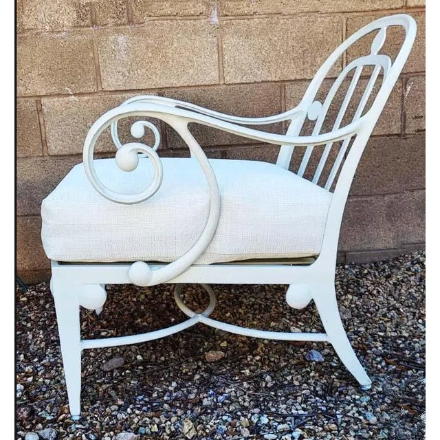 High End Patio Chairs From a 5 Star Las Vegas Hotel With Cushions - Set of 5 For Sale - Image 4 of 8