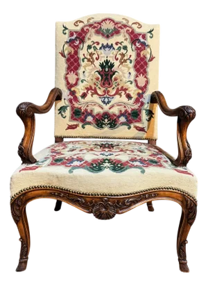 French Walnut Armchair, 1890s