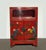 Chinese Vintage Oriental Asian Chinese Red Lacquer Chinoiserie Cabinet Entry Side Table For Sale - Image 3 of 12