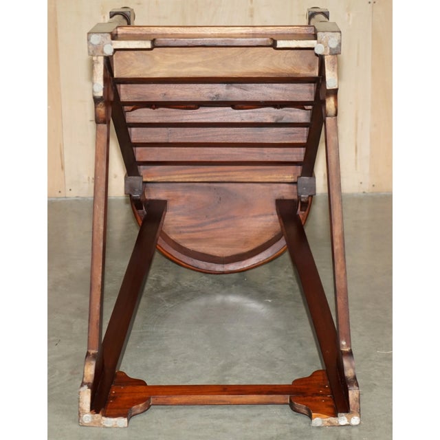 Tall Antique Georgian Style Mahogany Library Steps With Gallery Rail - 5'7" For Sale In Dallas - Image 6 of 18