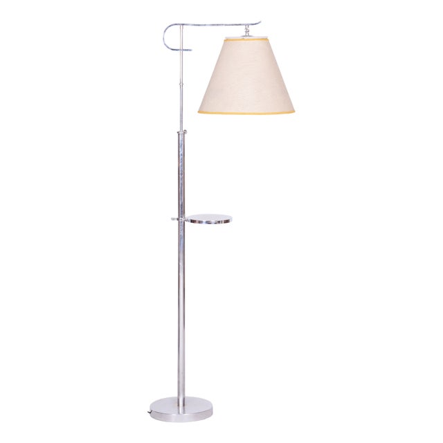 Art Deco Floor Lamp in Chrome, Czechia, 1920s For Sale