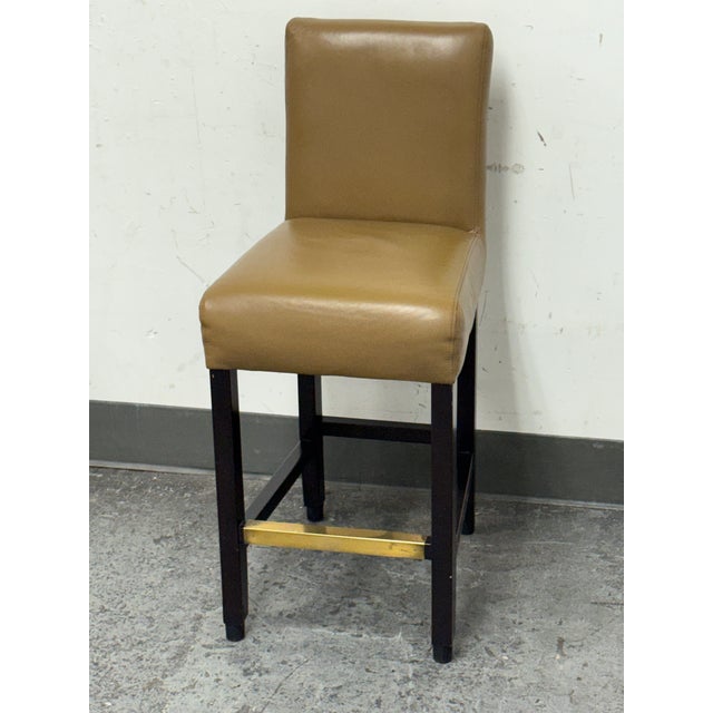 2010s Palecek X Holly Hunt Hudson Leather Counter Stool For Sale - Image 5 of 12