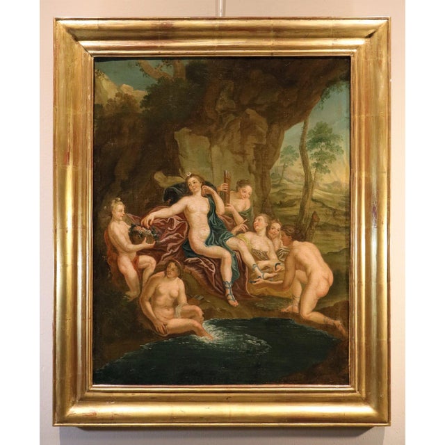 Antoine Coypel (Paris, 1661 - 1722) Circle of Diana Bathing with Nymphs Oil on canvas 92 x 72 cm. - Framed 109 x 91 cm....