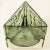 Gold Large Green Glass Cube Table Light from Leucos, 1970 For Sale - Image 8 of 15