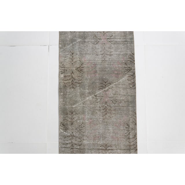 Low Pile Vintage Turkish Runner For Sale - Image 9 of 10