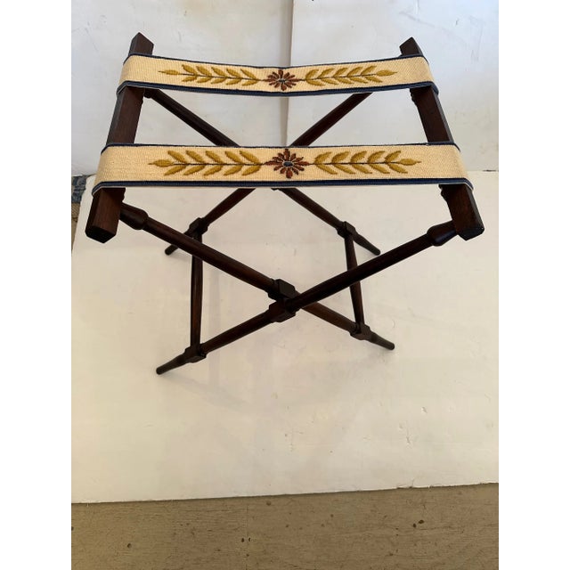 Mahogany Butlers Tray Table on Folding Stand For Sale - Image 9 of 11
