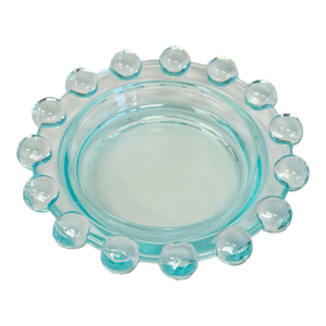 Vintage Candlewick Blue Glass Trinket Dish or Ashtray