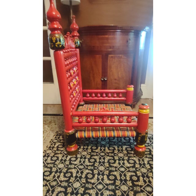Vintage Pakistani Punjabi tribal wedding chairs and traditional wooden charpai cots are iconic pieces of South Asian...