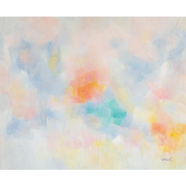 A 1969 oil on canvas painting by the French artist Daniel Ravel (1915-2002). Titled "L’Espace Seul," this painting...