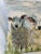 Figurative 16" Square Decorative Toss Pillow Embellished With a Group of Inquisitive Sheep - Made in the U K For Sale - Image 3 of 12