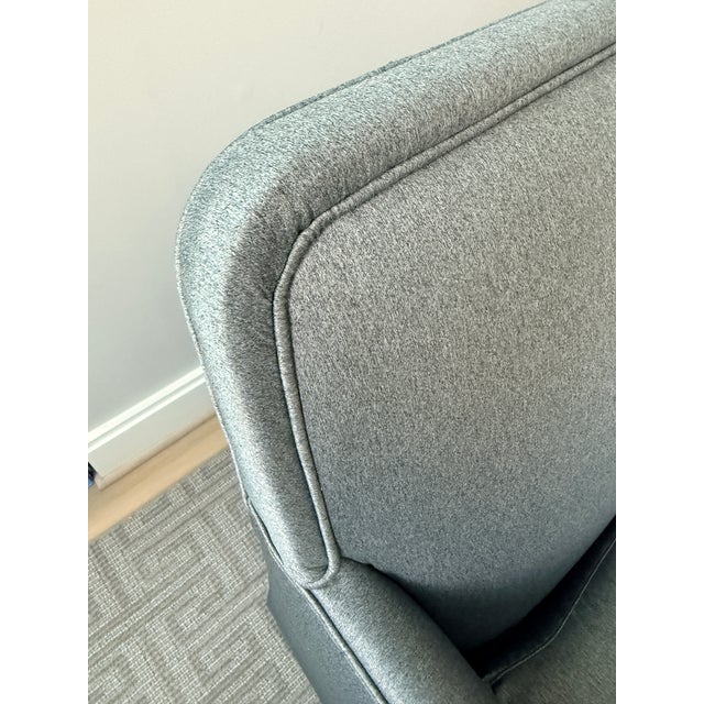 Textile Pair of Gray Lee Industries Swivel Chairs For Sale - Image 7 of 15