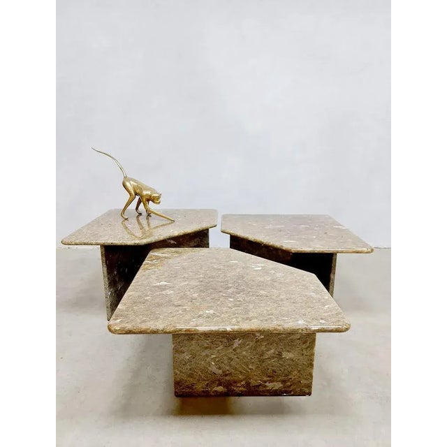 1960s Vintage Italian Marble Nesting Tables, 1960s For Sale - Image 5 of 9