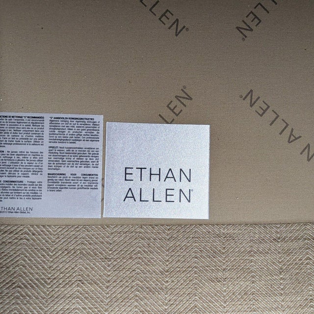 Ethan Allen Bennett Beige Sectional Sofa With Left Chaise For Sale - Image 10 of 10