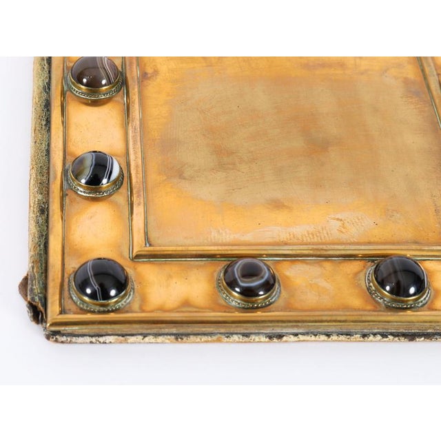 Antique English Brass Agate Cabochon, 1800s, Set of 2 For Sale - Image 15 of 18