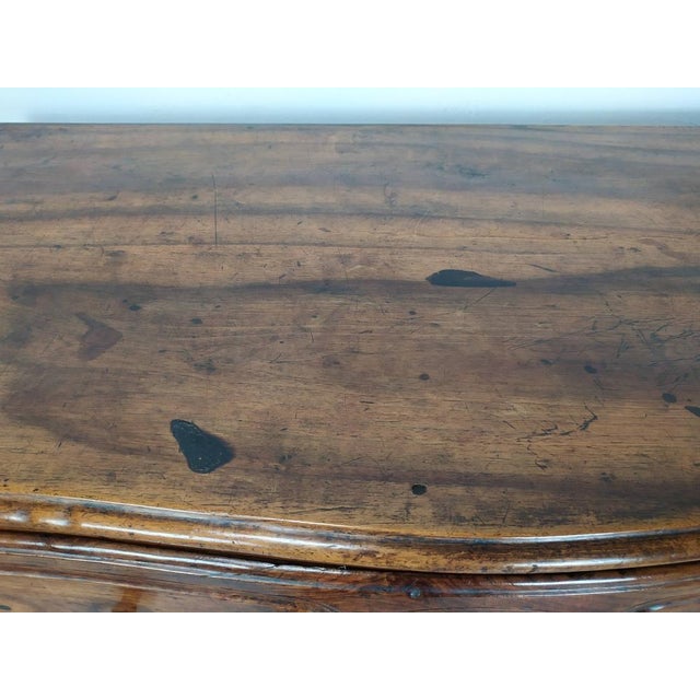 Louis XV Curved Walnut Chest of Drawers For Sale - Image 15 of 18