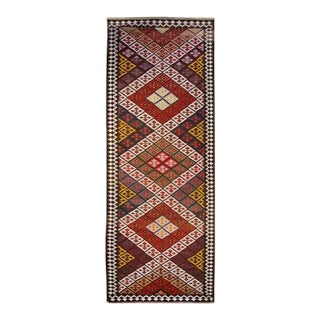 Early 20th Century Perisan Saveh Kilim Runner For Sale