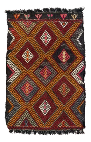 Vintage Turkish Mini Wool Kilim Rug
