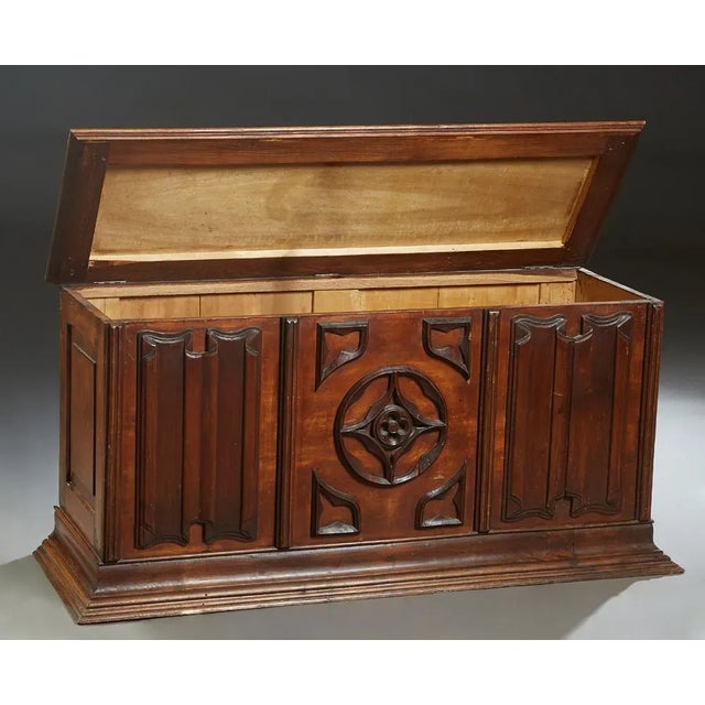 Mid 20th Century Carved Mahogany Coffer For Sale - Image 4 of 8