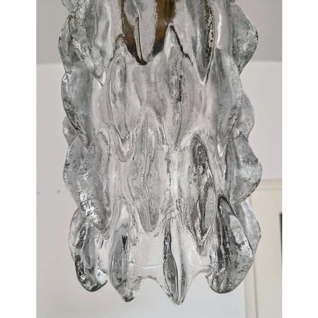 1960s Ice Glass Pendant Light by J. T. Kalmar, Austria, 1960s For Sale - Image 5 of 12