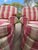 A Pair of Custom Pink Plaid Pleated Skirt Lounge Chairs With Rolled Arms For Sale - Image 18 of 18
