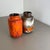 1970s Fat Lava Orange Pottery Vases from Scheurich, Germany, 1970s, Set of 2 For Sale - Image 5 of 18