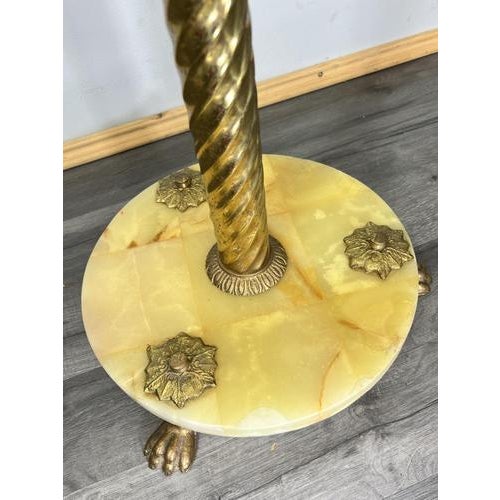 Vintage French Brass and Onyx Coat Stand For Sale - Image 6 of 17