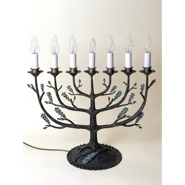 Art Deco German Sculptural Seven-Light Oak Tree Candleholder, 1930s For Sale - Image 4 of 18