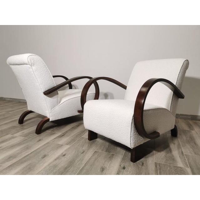 1940s Set of Armchairs by Jindrich Halabala, 1940s For Sale - Image 5 of 18