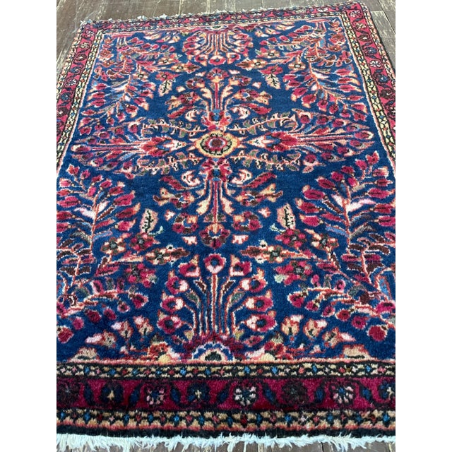 Early 20th Century Antique Persian Sarouk Mohajeran Rug For Sale - Image 5 of 8