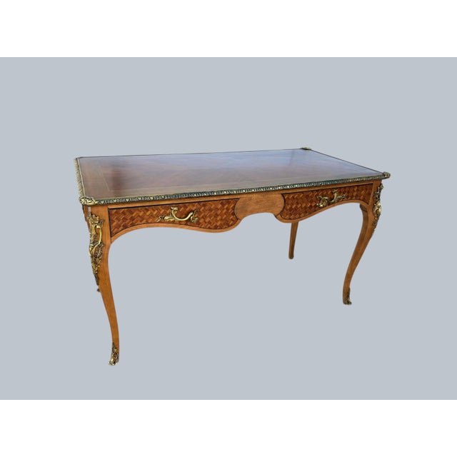 Louis XV Bureau Plat Desk For Sale - Image 4 of 7