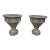 1920s Italian Art Deco Carrara Marble Garden Urns - Set of 2 For Sale
