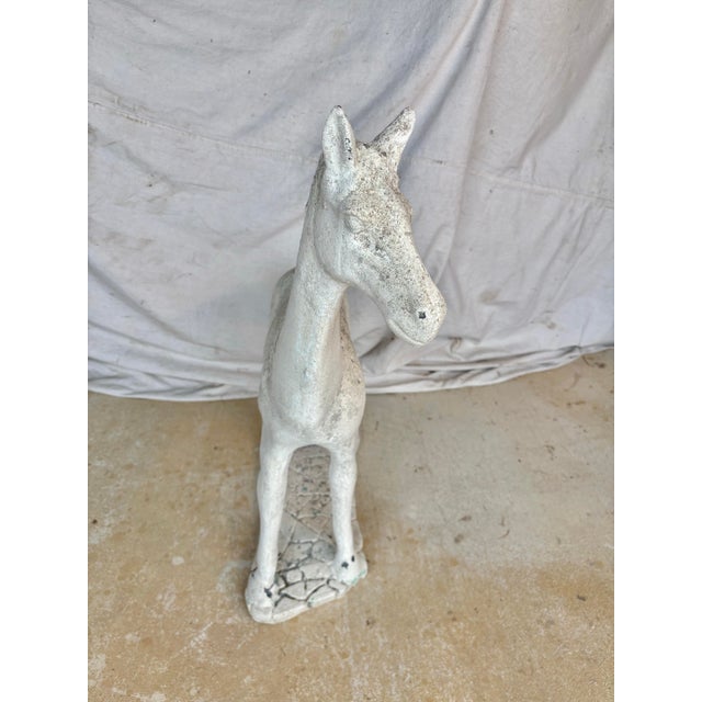 20th Century French Concrete Horse Garden Statue For Sale - Image 4 of 12